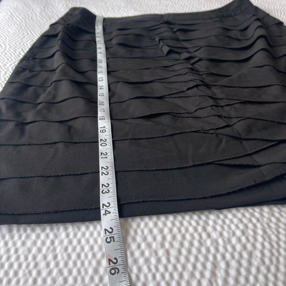 Larry Levine Woman Tiered Layered Pencil Skirt 16W Plus Black Pleat Workwear - Picture 7 of 8